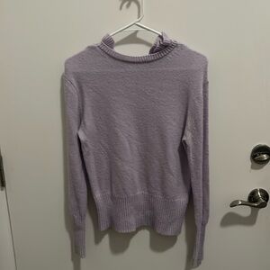 JCREW Ruffle Collar Crewneck Sweater in Lavender size small
